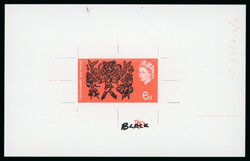 1965 Arts 6d. "Delacryl" die proof essay, on gummed un wmk'd wove ...