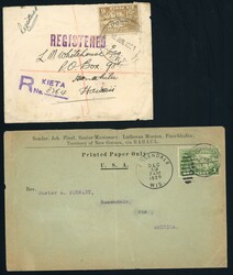 1929-31, 2 first issue covers of Mandated Territory of New Guinea: ...