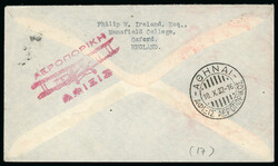 1932 (5 Oct) illustrated First air Mail Bahrein - Athens cover ...