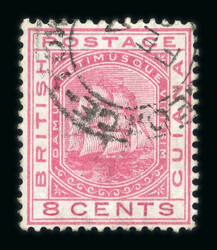 1876-79 8c rose with variety watermark inverted, neatly used with ...