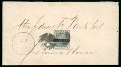 1878 (Oct) envelope sent locally with 1878 provisional "OFFICIAL" ...