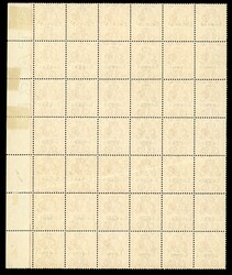 1916 2d reddish orange in mint block of 42, hinged in the margins ...