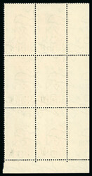 1964 Olympics 10m in lower left corner marginal block of 6 mint n.h., ...