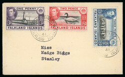1938-1941, group of four covers (three sent locally and one ...