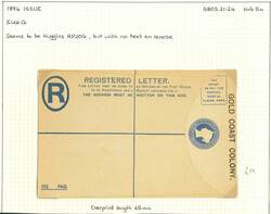 Postal Stationery: 1888-1902 group of eight registered letter ...