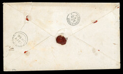1856 (Jul 23) envelope to France with very fine strike of the Crown ...