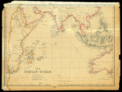 1800s pair of maps, incl. map of India by John Tallis & Co. London ...