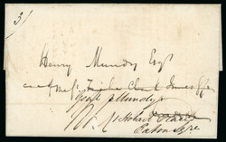 1834 outer letter sheet without despatch markings, handed directly to ...