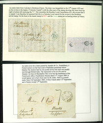 1840-70s entires to France, six of which with GB/1f66c accountancy ...