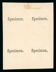 1889 (Oct) 1/2a pale blue reprint in block of four (pos.3-4/11-12) ...