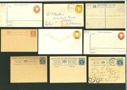 1874-1904, Assembly of 30 postal stationery covers, cards & wrappers, ...