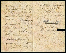 1869 Maharao Raja Sheodan Singh's m/s letter on gold leaf speckled ...