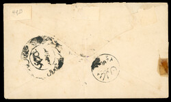 1891 ½ anna red perforated lettered 'NWAB' with the error 'SAH' from ...