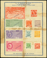 Archival CANCELLED overprinted postal stamps of Dungarpur colour ...