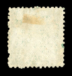 1874 2 annas green shades 'post-stamp' varieties - dot at top of ...