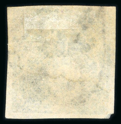 1874 1/2a blue used showing variety no frame to value (retouched all ...