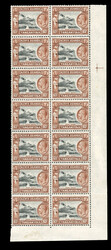 1935-37 65c - unmounted mint corner marginal block of 14 (couple of ...
