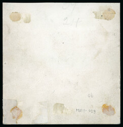 1895 Arms hand painted essay of the low value format in blue showing ...