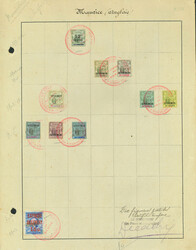 1900-05 range of values 2x4c., 5c., 8c., 12c., 25c., 50c. along with ...