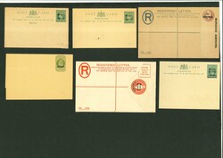 1896-1913ca., Assembly of 14 postal stationery registered envelopes, ...