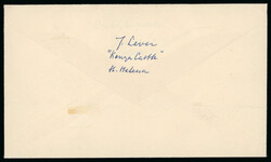 1961 Tristan Relief surcharge set of four on 1961 (Oct 12) envelope ...