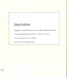 1860-90, Used collection of Mauritius used in Seychelles on album ...