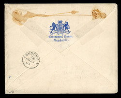 1887 (Jun 8) envelope to England with Mauritius 1883-90 16c chestnut ...