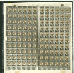 1921-23 5m olive-brown and black with "SPECIMEN" (D16) in double pane ...