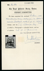 Army Service 1905 1m brown and pink with "OFF!CIAL" variety, neat ...