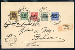 Anglo-French Occupation 1916 (16.7.) registered cover to Switzerland ...