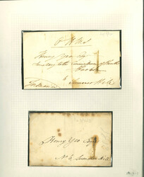 1812-1848 Specialised collection of 28 covers mounted on 20 album ...
