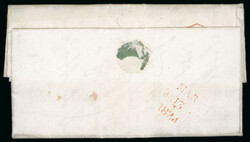 1824 (7.3) Folded entire turned cover Limerick to Clonmel, rate "6" ...