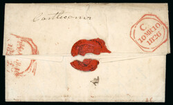 1826 (8.3) Folded entire sent from Collooney, Co. Sligo to Dublin, ...