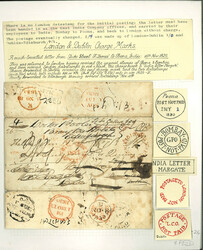 1829 (16.11) Folded letter sheet sent from London to Poona, India and ...