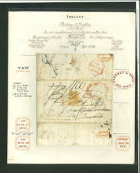 1831 (22.6) Folded entire from Tain, Scotland, to Dublin and ...