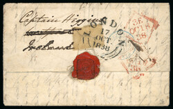 1838 Folded entire from Geneva, Switzerland, to Dublin and redirected ...