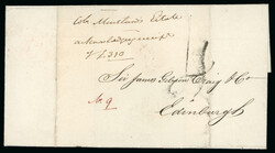 1840 (5.1) Folded cover sent from Dublin to Edinburgh used during the ...