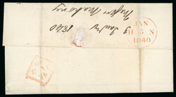 1840 (5.1) Folded cover sent from Dublin to Edinburgh used during the ...