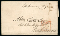 1840 (31.5) Prepaid folded entire from Dublin to Rathdrum, showing an ...