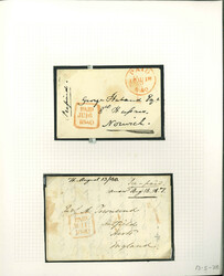 1840 Group of nineteen Dublin coded Paid mkgs: 1840 Prepaid folded ...