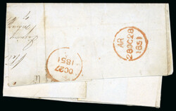 1840-1853 Specialised collection of 47 covers mounted on 40 album ...