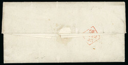 1843 (30.5) Folded entire from Barbados to Dublin, showing the all-in ...
