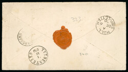 1870 (4.12) Envelope with contents sent from Waterford to Norway, ...