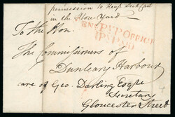1819 (27.4) Entire sent locally within Dublin to Dunleary Harbour and ...