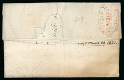 1821 (16.4) Folded entire sent from Belfast to Upper Dominick Street, ...