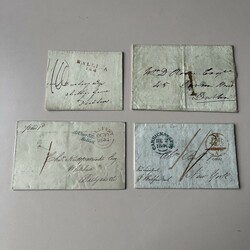 1813-1945 Mixed lot of ten covers, mostly from the stampless period, ...