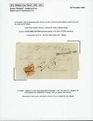 Cork - Cove: 1840 (28.11) Folded entire from Tampico, Mexico to ...