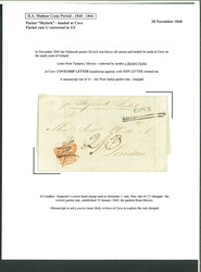 Cork - Cove: 1840 (28.11) Folded entire from Tampico, Mexico to ...