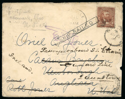 Cork - Queenstown: 1895 Envelope from the USA to Anglesea; Wales, ...