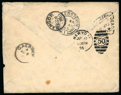 Cork - Queenstown: 1895 Envelope from the USA to Anglesea; Wales, ...